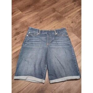 Kim Rogers Tummy Control Cuffed Blue Jean Shorts Women's Sz 12 Average